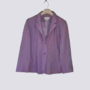 CHADWICK Lilac Long Sleeve Button Down Lined Blazer Size 6 Petite